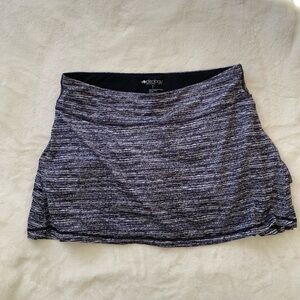 Ideology Black Space-Dye Pull On Active Skort Ruffle Size Large Golf Tennis